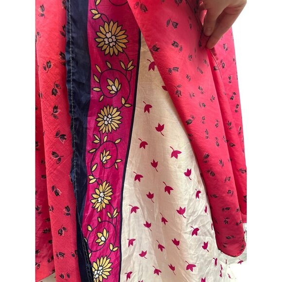 Bohemian Floral Print Asymmetrical Wrap Skirt Womens Size M - Picture 3 of 4